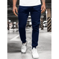 Vyriškos tamsiai mėlynos laisvalaikio kelnės Sergo