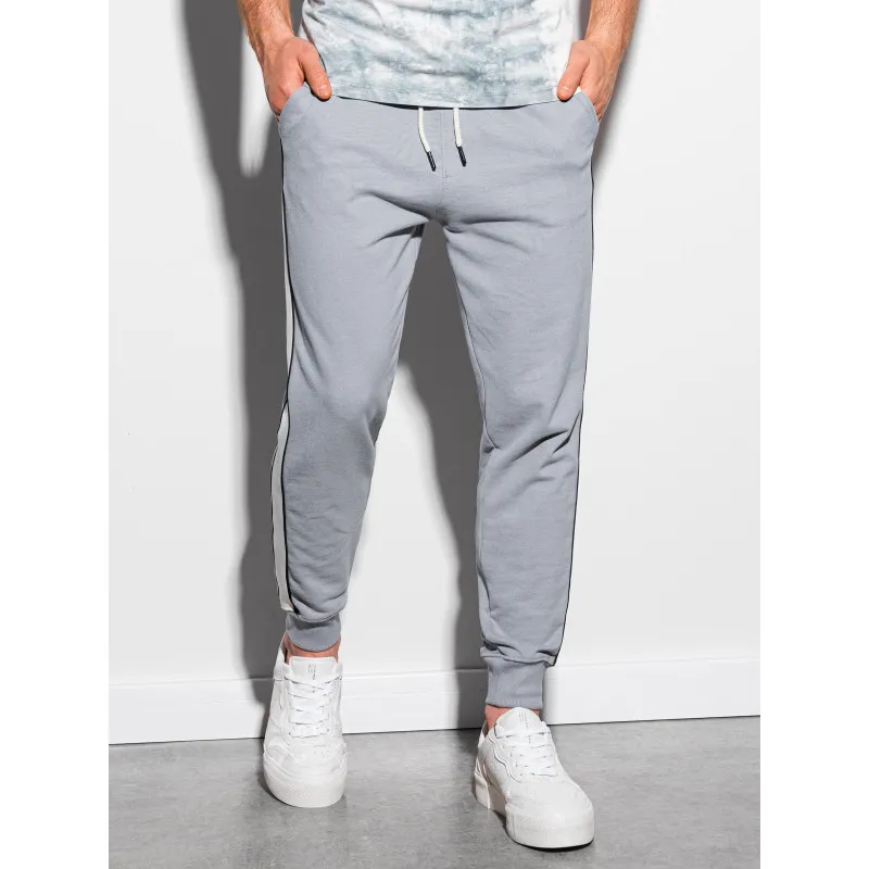 Men's grey casual trousers Libam P947