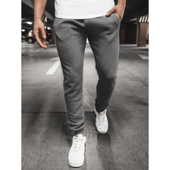 Vyriškos tamsiai pilkos laisvalaikio kelnės Resol Laisvalaikio kelnės
