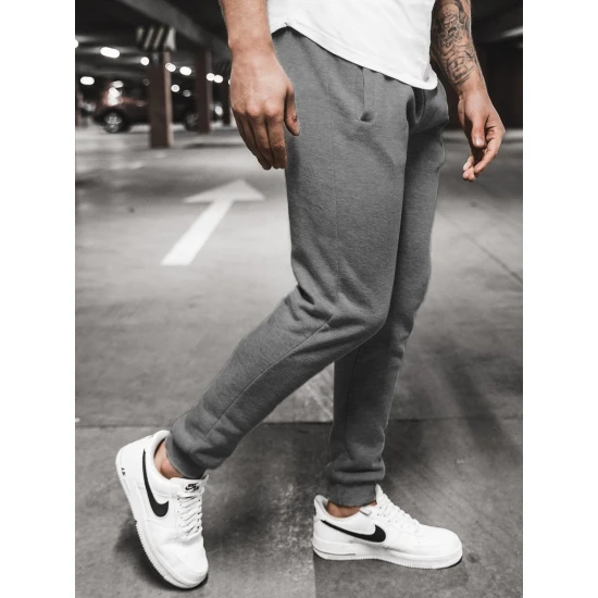 Vyriškos tamsiai pilkos laisvalaikio kelnės Resol Laisvalaikio kelnės