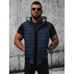 Wyprzedaż Granatowa kamizelka z kapturem Naron