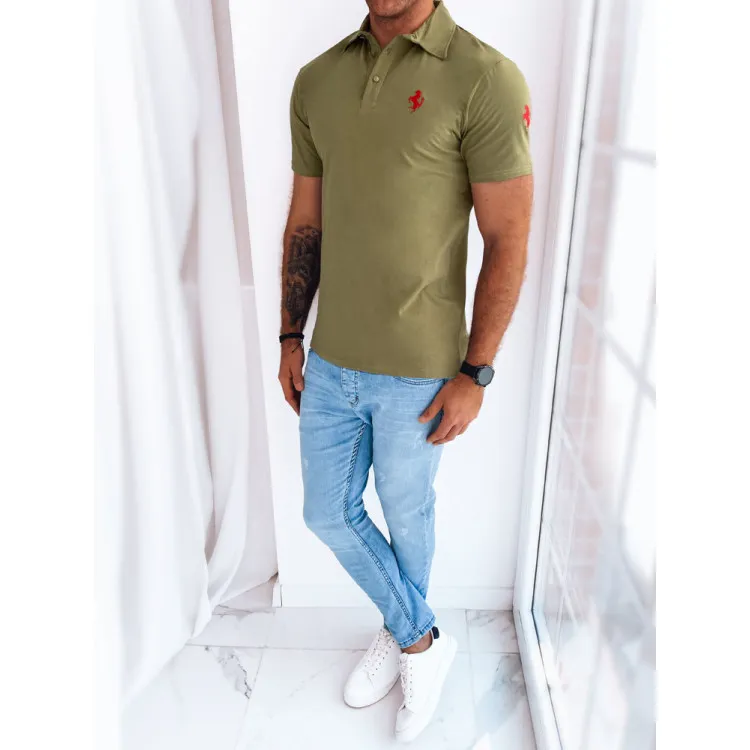 Chaki polo marškinėliai Horen PX0590 Premium