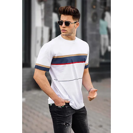 Vyriški balti marškinėliai Geoffrey PK5372 Premium