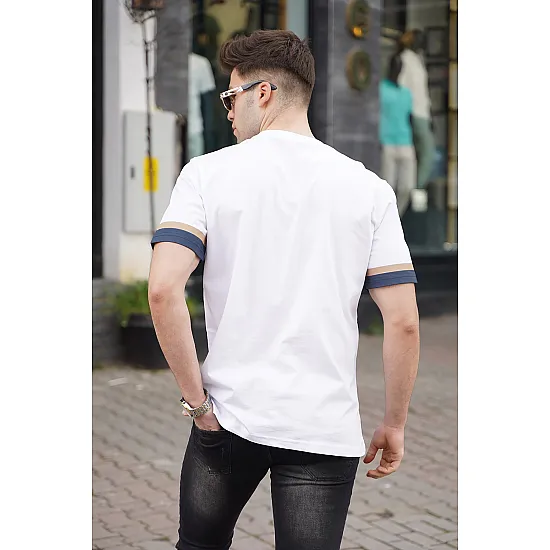 Vyriški balti marškinėliai Geoffrey PK5372 Premium