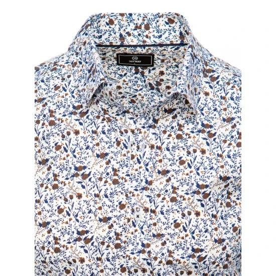 Vyriški gelėti balti marškiniai Forel DX2385