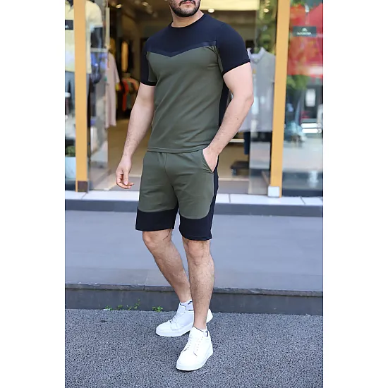 Sportinis komplektas juodas - chaki Moren PK3012 Premium