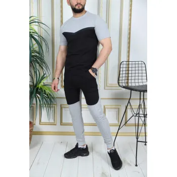 Zestaw sportowy szary - czarny Karter