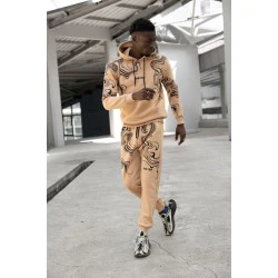 Vyriškas smėlio spalvos sportinis kostiumas Road Trip