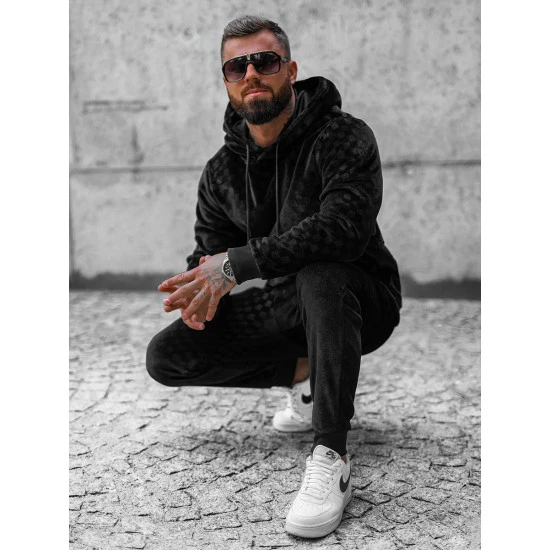 Juodas vyriškas sportinis komplektas Slit O/3A82