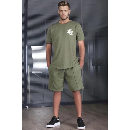 Chaki spalvos komplektas trumpomis rankovėmis VYTIS PK5213 Premium