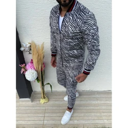 Zebro rašto vyriškas laisvalaikio komplektas Nevada