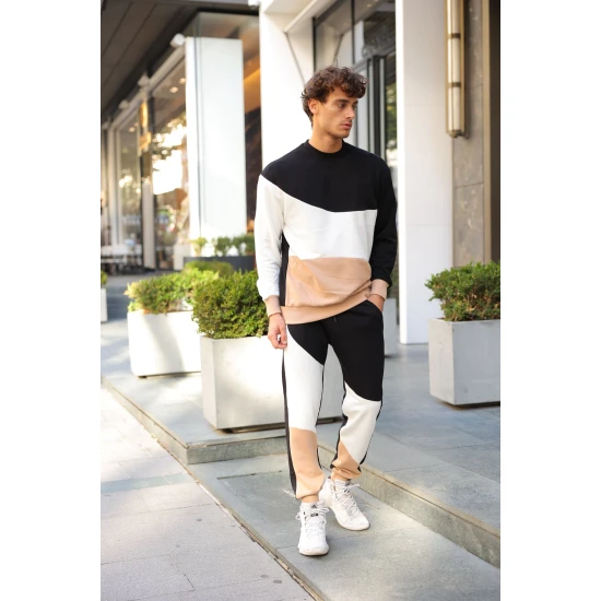 Juodas/Rudas kelių spalvų vyriškas komplektas Hipos PK3026 Premium