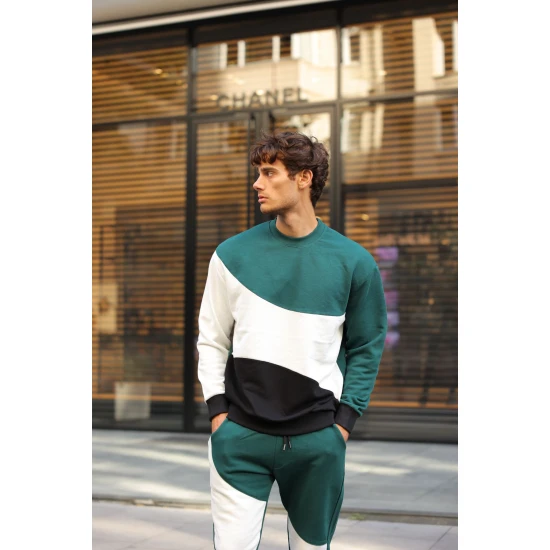 Žalias kelių spalvų vyriškas komplektas Hipos PK3026 Premium