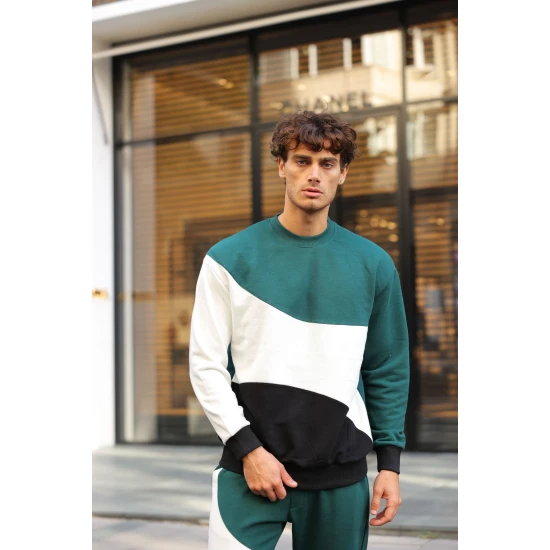 Žalias kelių spalvų vyriškas komplektas Hipos PK3026 Premium