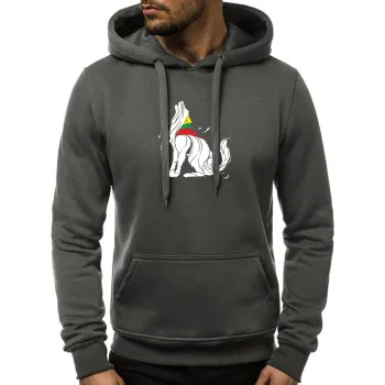 Miesten hupullinen collegepaita grafiittia Wolf