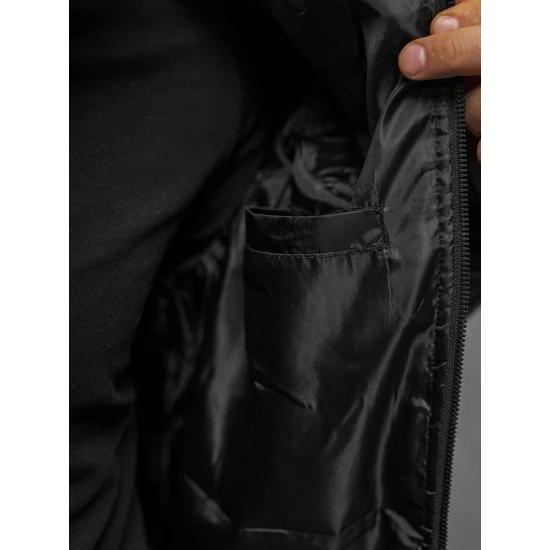 Juoda vyriška striukė su gobtuvu Lator JS/8M986/392