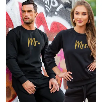 Juodas megztinis Mr&Mrs GOLD