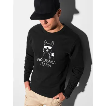 Black sweatshirt No drama Llama
