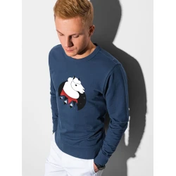 Tamsiai mėlynos spalvos džemperis Lama