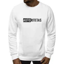 Baltas vyriškas džemperis Autoritetas