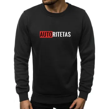 Juodas vyriškas džemperis Autoritetas