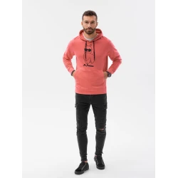 Rožinės spalvos džemperis su gobtuvu No ProbLlama