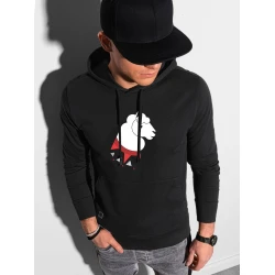 Juodos spalvos džemperis su gobtuvu Lama