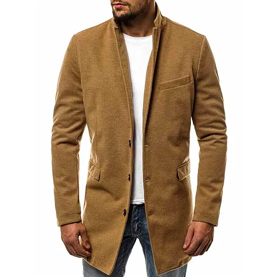 Elegancki brązowy płaszcz męski Sugal JB/1047Z