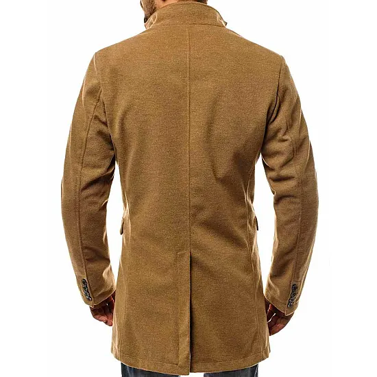 Elegancki brązowy płaszcz męski Sugal JB/1047Z
