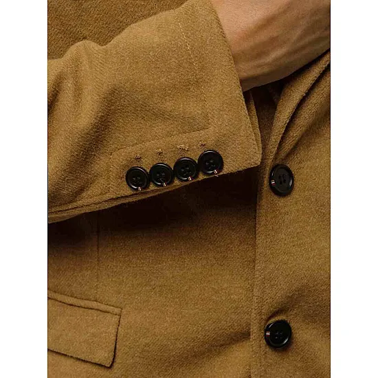 Elegancki brązowy płaszcz męski Sugal JB/1047Z