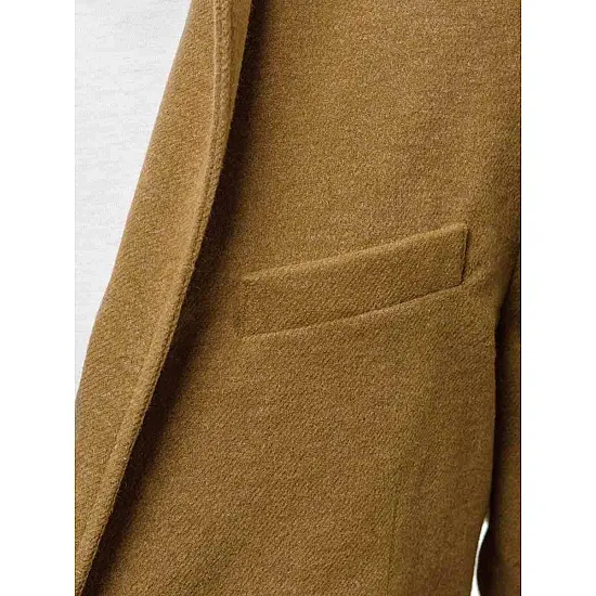 Elegancki brązowy płaszcz męski Sugal JB/1047Z