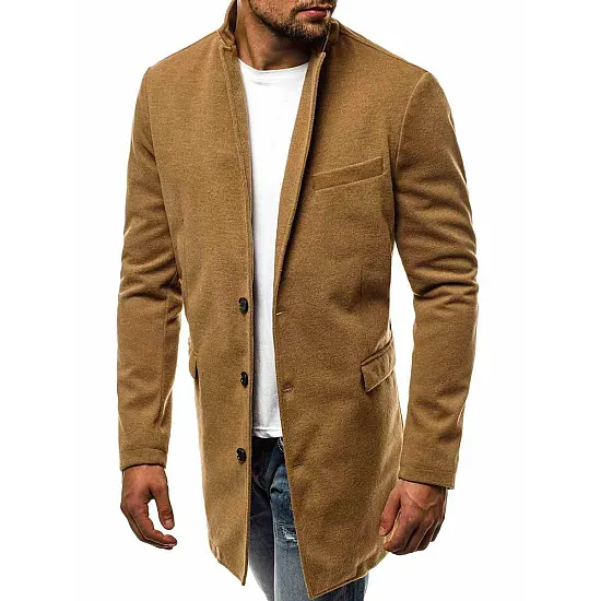 Elegancki brązowy płaszcz męski Sugal JB/1047Z