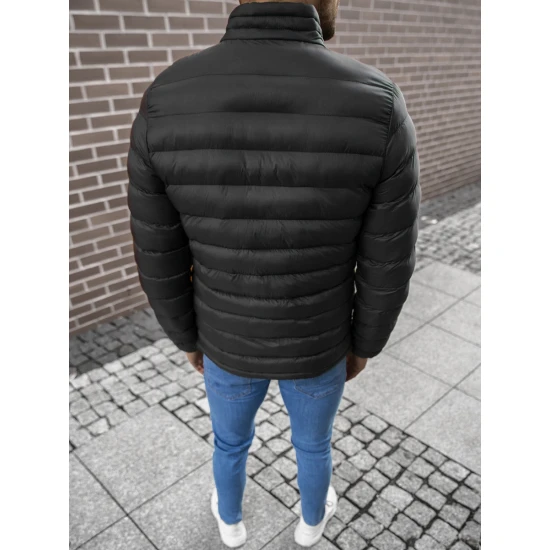 Juoda su raudonu užtrauktuku vyriška pavasarinė - rudeninė striukė Monit JB/JP1111