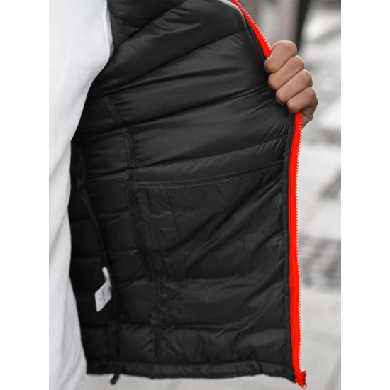 Juoda su raudonu užtrauktuku vyriška pavasarinė - rudeninė striukė Monit JB/JP1111