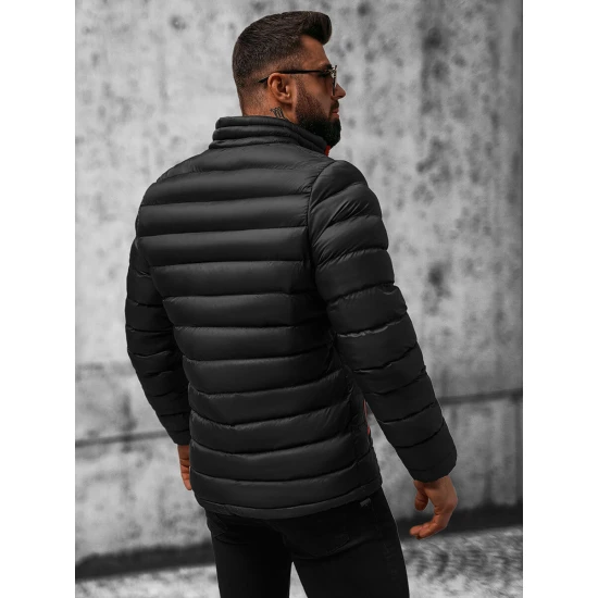 Juoda su raudonu užtrauktuku vyriška pavasarinė - rudeninė striukė Monit JB/JP1111