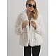 Moteriška balta kailinė striukė Moda Moteriškos striukės