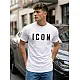 Men's white T-shirt Icon T-shirt with slogans