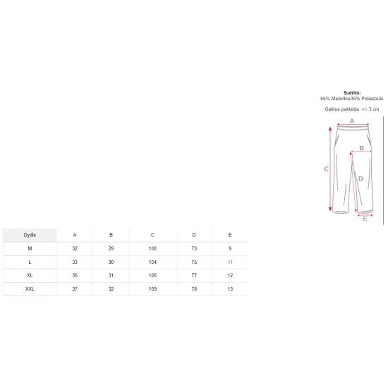 Vyriškos raudonos laisvalaikio kelnės Sergo JS/XW01