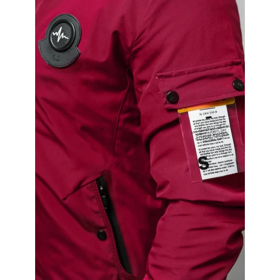 Vyriška bordo pavasarinė striukė Marko Vyriškos Striukės ir Paltai