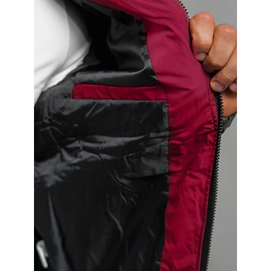 Vyriška bordo pavasarinė striukė Marko Vyriškos Striukės ir Paltai