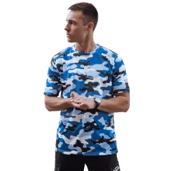 Leniks light blue camouflage shirt