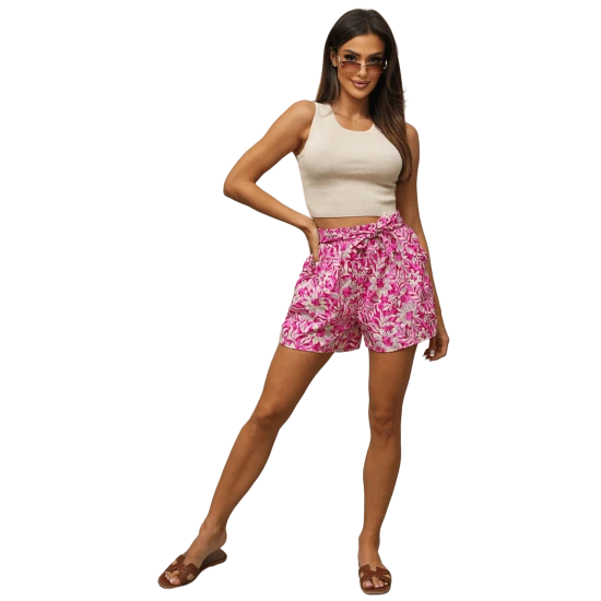 Moteriški rožiniai šortai Liusi O/YH77935