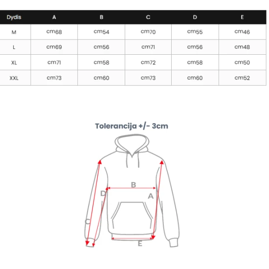 Vyriškas juodas džemperis su gobtuvu Dani JS/8B1235/3Z