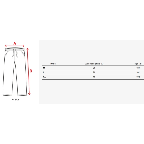 Vyriškos raudonos spalvos laisvalaikio kelnės Klorun Laisvalaikio kelnės