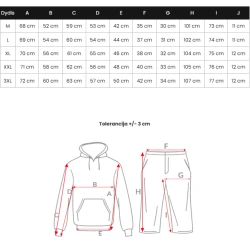 Vyriškas rudas sportinis komplektas su gobtuvu Adam