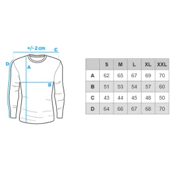 Vyriški polo marškinėliai ilgomis rankovėmis baltos spalvos su mėlynomis linijomis Don