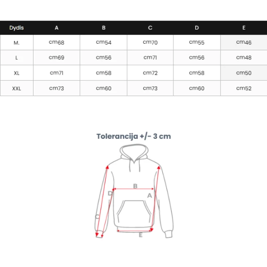 Baltos spalvos džemperis su gobtuvu Mind JS/8B1182/1Z