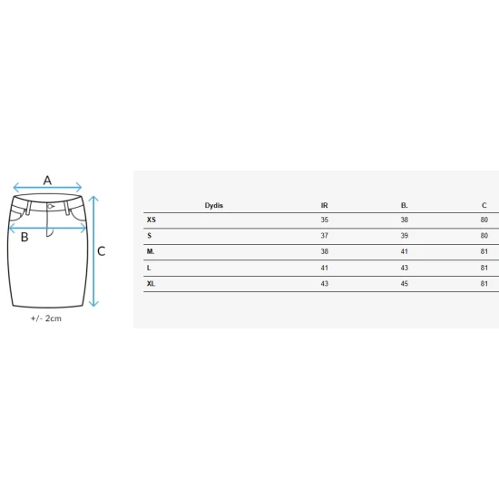 Džinsinis žalias sijonas su skeltuku Midiway CY0489