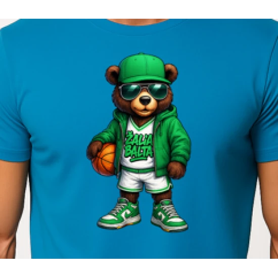 Vyriški turkio marškinėliai Meškinas su kamuoliu-džemperiu PK4019