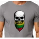 Vyriški pilki marškinėliai Kaukolė su barzda PK4015